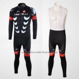 2010 Fahrradbekleidung Castelli Shwarz und Wei Trikot Langarm und Tragerhose