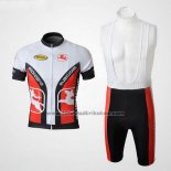 2010 Fahrradbekleidung Giordana Wei und Shwarz Trikot Kurzarm und Tragerhose