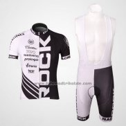 2010 Fahrradbekleidung Rock Racing Shwarz und Wei Trikot Kurzarm und Tragerhose