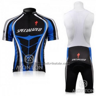 2010 Fahrradbekleidung Specialized Blau Trikot Kurzarm und Tragerhose