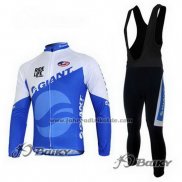 2011 Fahrradbekleidung Giant Blau und Wei Trikot Langarm und Tragerhose