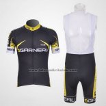 2011 Fahrradbekleidung Louis Garneau Shwarz und Gelb Trikot Kurzarm und Tragerhose