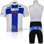 2011 Fahrradbekleidung Omega Pharma Lotto Champion Finnland Trikot Kurzarm und Tragerhose