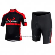 2015 Fahrradbekleidung Bobteam Shwarz Trikot Kurzarm und Tragerhose