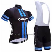 2017 Fahrradbekleidung Giant Shwarz Trikot Kurzarm und Tragerhose