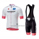 2018 Fahrradbekleidung Giro d'Italia Wei Trikot Kurzarm und Tragerhose