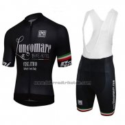 2018 Fahrradbekleidung Lungomare Shwarz Trikot Kurzarm und Tragerhose