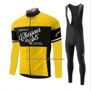 2018 Fahrradbekleidung Morvelo Gelb Trikot Kurzarm und Tragerhose