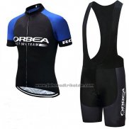 2018 Fahrradbekleidung Orbea Shwarz und Blau Trikot Kurzarm und Tragerhose