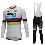 2018 Fahrradbekleidung UCI Weltmeister Bora Wei Trikot Langarm und Tragerhose