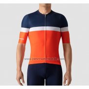2019 Fahrradbekleidung La Passione Blau Wei Orange Trikot Kurzarm und Tragerhose