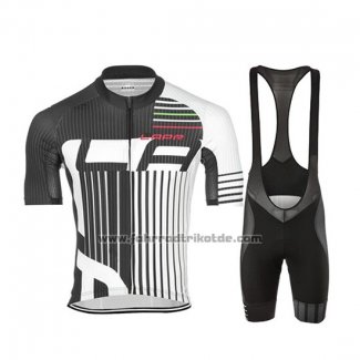 2019 Fahrradbekleidung Lungo Ao Shwarz Wei Trikot Kurzarm und Tragerhose