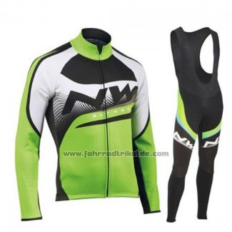 2019 Fahrradbekleidung Northwave Grun Shwarz Wei Trikot Langarm und Tragerhose