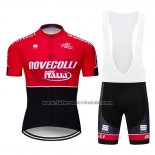 2019 Fahrradbekleidung Nove Colli Rot Shwarz Trikot Kurzarm und Tragerhose