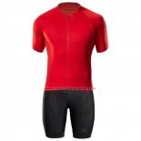 2020 Fahrradbekleidung Bontrage Rot Trikot Kurzarm und Tragerhose