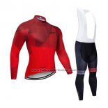 2020 Fahrradbekleidung Northwave Rot Trikot Langarm und Tragerhose