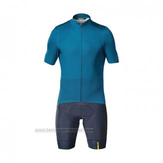 2021 Fahrradbekleidung Mavic Blau Trikot Kurzarm und Tragerhose