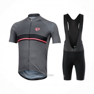 2021 Fahrradbekleidung Pearl Izumi Tief Grau Trikot Kurzarm und Tragerhose