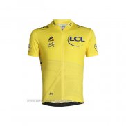 2021 Fahrradbekleidung Tour de France Gelb Trikot Kurzarm und Tragerhose