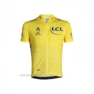 2021 Fahrradbekleidung Tour de France Gelb Trikot Kurzarm und Tragerhose