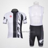 2011 Fahrradbekleidung Castelli Wei und Shwarz Trikot Kurzarm und Tragerhose