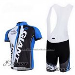 2011 Fahrradbekleidung Giant Shwarz und Blau Trikot Kurzarm und Tragerhose