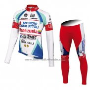 2014 Fahrradbekleidung Androni Giocattoli Wei Trikot Langarm und Tragerhose