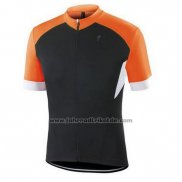 2016 Fahrradbekleidung Specialized Orange und Shwarz Trikot Kurzarm und Tragerhose