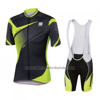 2016 Fahrradbekleidung Sportful Gelb und Shwarz Trikot Kurzarm und Tragerhose