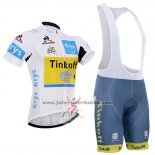 2016 Fahrradbekleidung Tinkoff Lider Gelb und Wei Trikot Kurzarm und Tragerhose