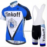 2017 Fahrradbekleidung Tinkoff Blau Trikot Kurzarm und Tragerhose