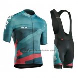 2018 Fahrradbekleidung Northwave Grun Rosa Trikot Kurzarm und Tragerhose