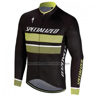 2018 Fahrradbekleidung Specialized Shwarz Gelb Trikot Langarm und Tragerhose