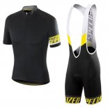 2018 Fahrradbekleidung Specialized Shwarz Gelb Wei Trikot Kurzarm und Tragerhose