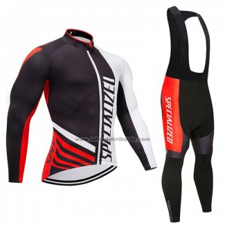 2018 Fahrradbekleidung Specialized Shwarz Rot Wei Trikot Langarm und Tragerhose