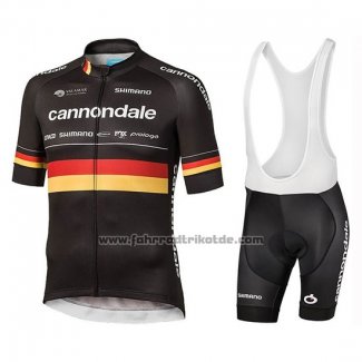 2019 Fahrradbekleidung Cannondale Shimano Champion Deutschland Trikot Kurzarm und Tragerhose