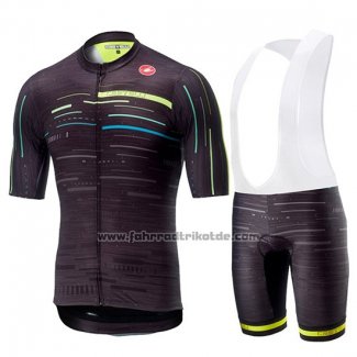 2019 Fahrradbekleidung Castelli Tabula Rasa Shwarz Trikot Kurzarm und Tragerhose