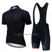 2019 Fahrradbekleidung STRAVA Shwarz Trikot Kurzarm und Tragerhose