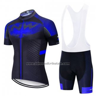 2020 Fahrradbekleidung Northwave Blau Shwarz Trikot Kurzarm und Tragerhose