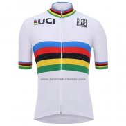2020 Fahrradbekleidung UCI Wei Mehrfarbig Trikot Kurzarm und Tragerhose(1)