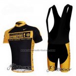 2009 Fahrradbekleidung Livestrong Gelb und Shwarz Trikot Kurzarm und Tragerhose