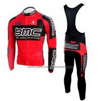 2010 Fahrradbekleidung BMC Rot Trikot Langarm und Tragerhose