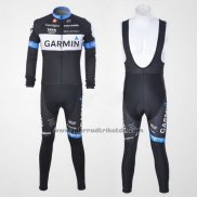 2011 Fahrradbekleidung Garmin Cervelo Wei und Shwarz Trikot Langarm und Tragerhose