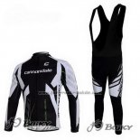 2012 Fahrradbekleidung Cannondale Shwarz Trikot Langarm und Tragerhose