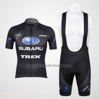 2012 Fahrradbekleidung Subaru Shwarz Trikot Kurzarm und Tragerhose