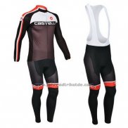 2013 Fahrradbekleidung Castelli Fuchsie Trikot Langarm und Tragerhose