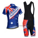 2014 Fahrradbekleidung Monton Champion Australien Trikot Kurzarm und Tragerhose