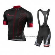 2016 Fahrradbekleidung Specialized Dunkel Rot und Shwarz Trikot Kurzarm und Tragerhose