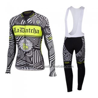 2016 Fahrradbekleidung Tinkoff Grau Trikot Langarm und Tragerhose