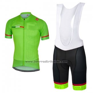 2017 Fahrradbekleidung Castelli Grun Trikot Kurzarm und Tragerhose